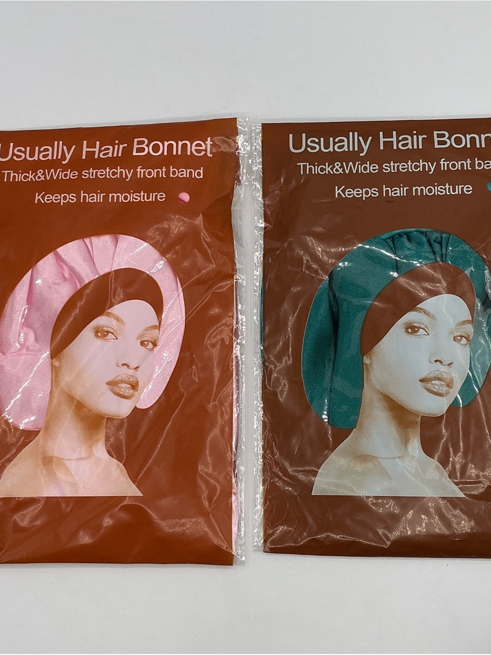 2 Pack Satin Bonnet Silk Hair Bonnet for Sleeping Sleep Bonnets Women Curly Hair